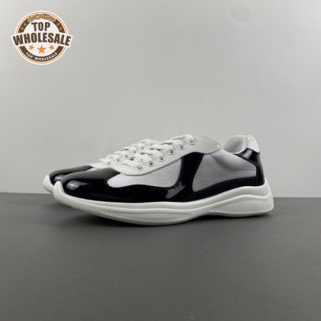 Prada America's Cup Black Silver Sneakers