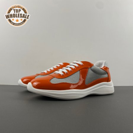 Prada America's Cup Orange Sneakers