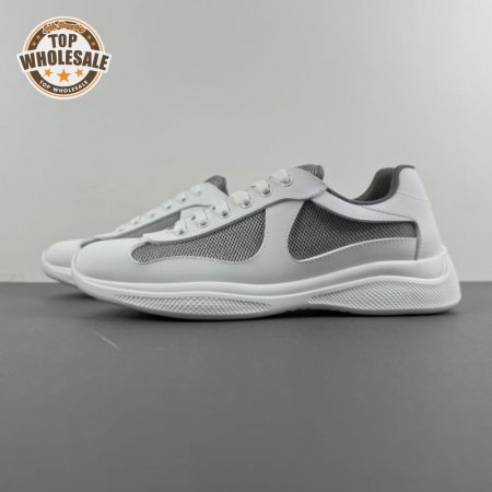 Prada America's Cup White Dark Gray Sneakers