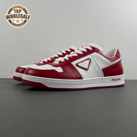 Prada Low Top Sneakers Red White