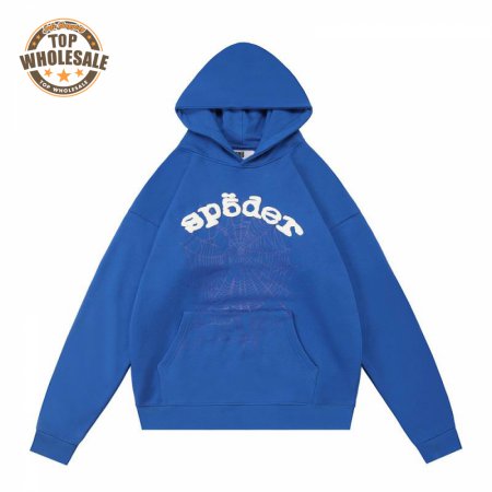 Sp5der Hoodies Blue