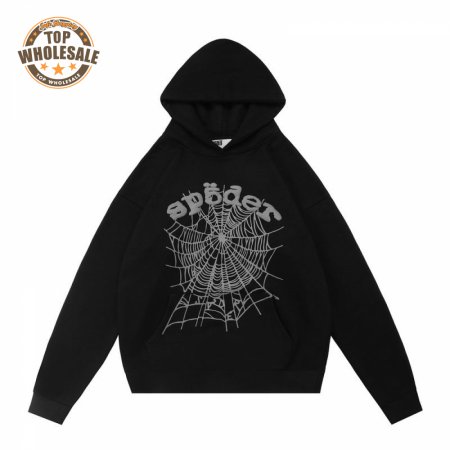 Sp5der Hoodies Black