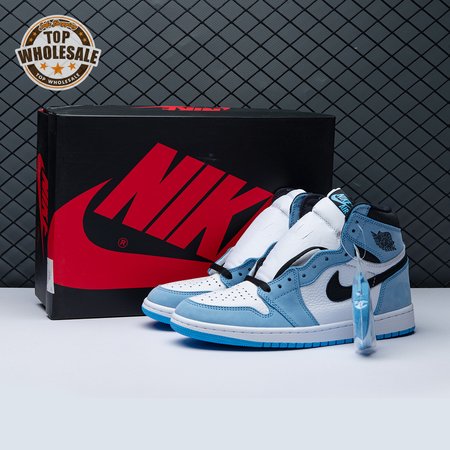 Jordan 1 Retro High White University Blue Black Unisex