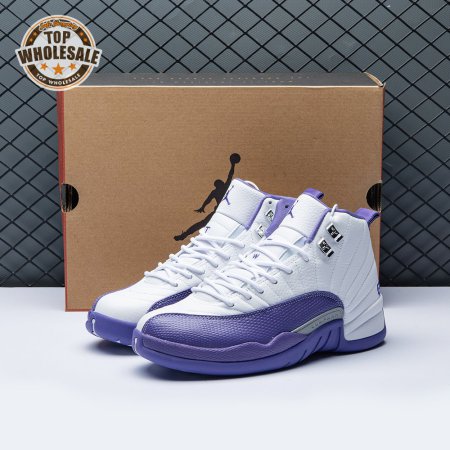 Air Jordan 12 White Purple Men's