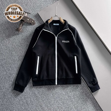 Prada Black Stand Collar Suit