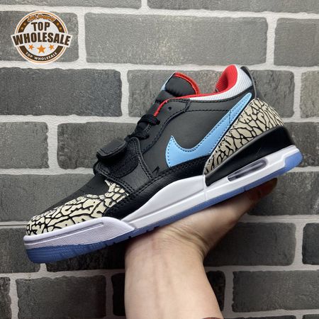 Jordan Legacy 312 Low Black Valor Blue CD7069-004 Unisex