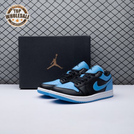 Jordan 1 Low Black University Blue 553558-041 Unisex