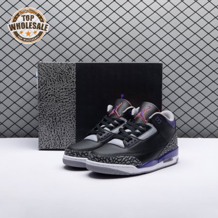 Jordan 3 Retro Black Court Purple CT8532-050 Men's