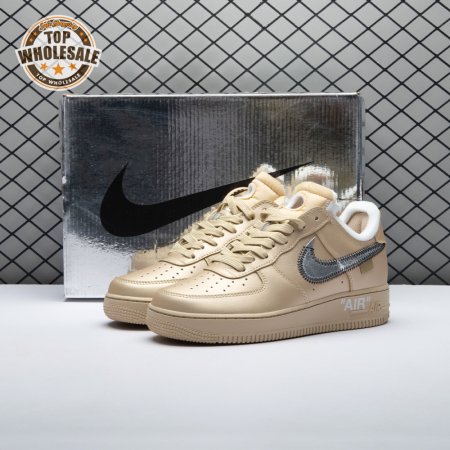 Off-White x Nike Air Force 1 07 Low Metal Gold OW Silver DX1419-900 Unisex