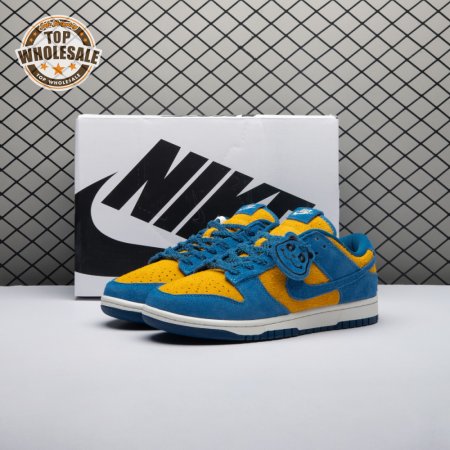 Nike Dunk Low SE Panda-Monium Court Blue Yellow Ochre Suede IH7648-700 Unisex