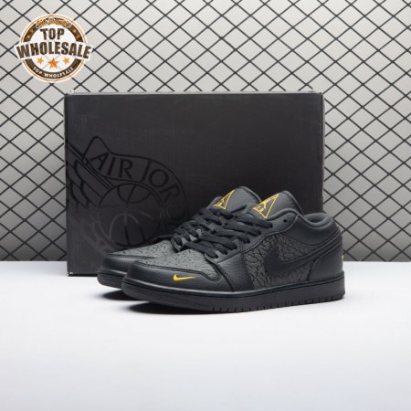 Jordan 1 Low Black Elephant Print IM6568-010 Unisex