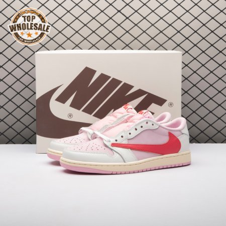 Travis Scott x Air Jordan 1 Low Shy Pink IQ7604-101 Unisex