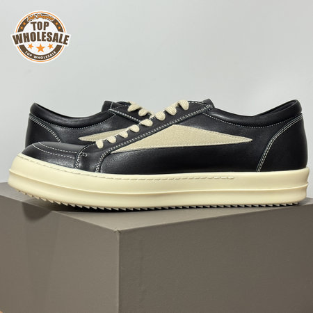 Rick Owens Vans Low-Top Glossy Leather Black