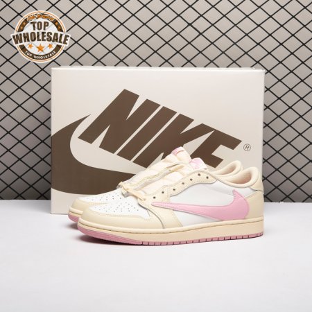 Jordan 1 Retro Low OG SP Travis Scott Shy Pink IQ7604-100 Unisex