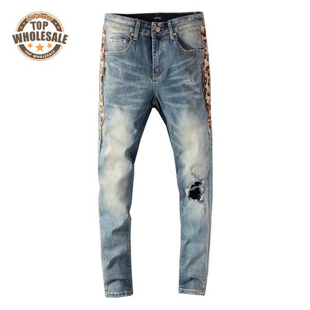 Amiri Cheeta Jeans Light Blue