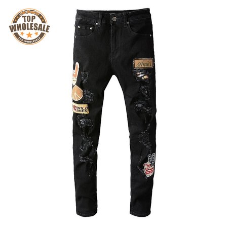Amiri Patch Jeans Black