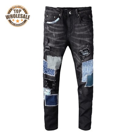 Amiri Patch Jeans Black/Blue