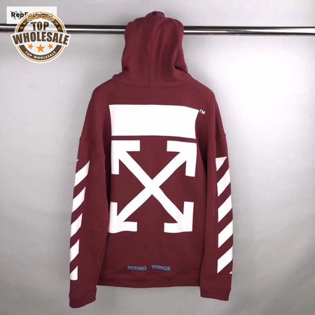 Off White Red Diag Arrow Hoodie