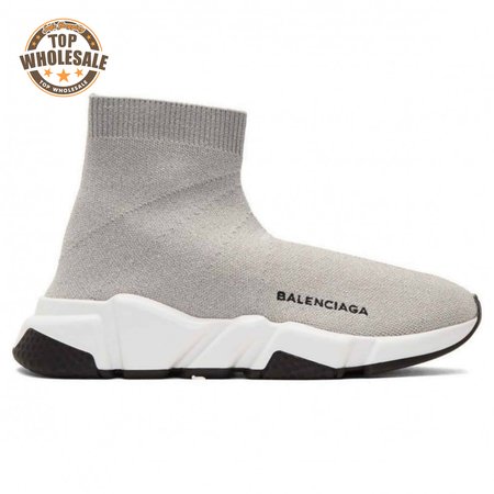 BALENCIAGA SPEED TRAINER METALLIC SILVER LUREX - BB18