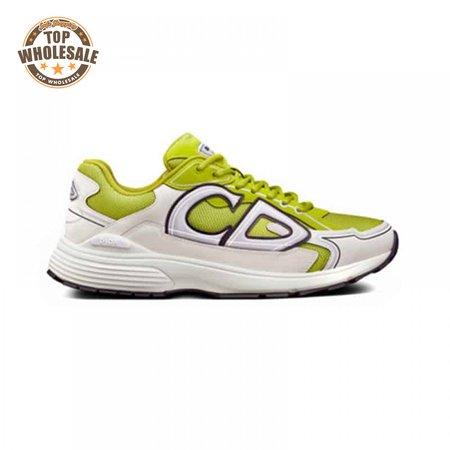 DIOR B30 SNEAKER YELLOW MESH AND WHITE TECHNICAL FABRIC - CD87
