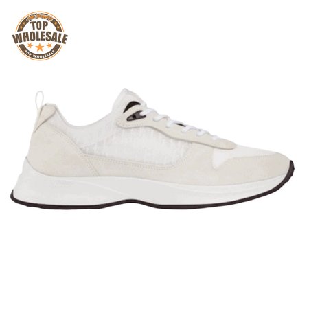 DIOR B25 OBLIQUE WHITE SUEDE RUNNER - CD38