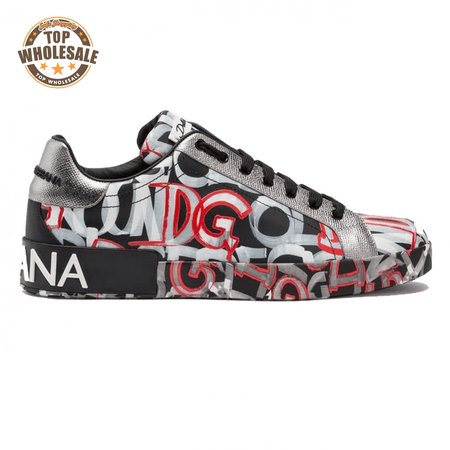 DOLCE & GABBANA PORTOFINO SNEAKERS IN PRINTED NAPPA CALFSKIN - DG8