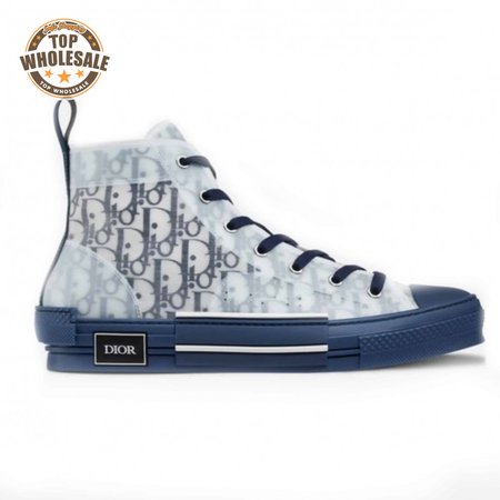 DIOR B23 HIGH-TOP SNEAKER IN BLUE DIOR OBLIQUE - CD29