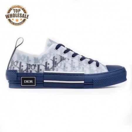 DIOR B23 LOW-TOP SNEAKER IN BLUE DIOR OBLIQUE - CD28