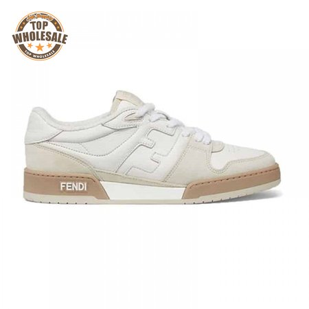 Fendi Match Low-Top Sneakers In White Suede - FD31