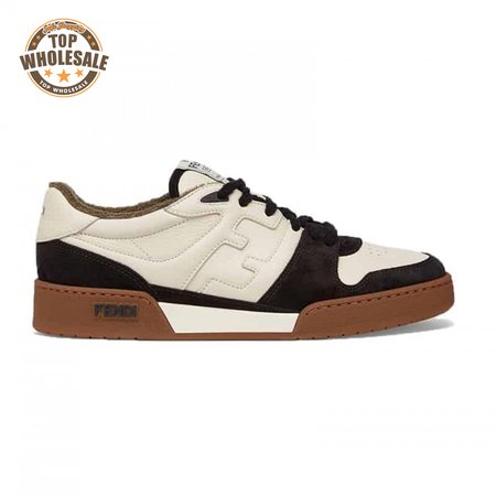 Fendi Match Low-Top Sneakers In Black Suede - FD30