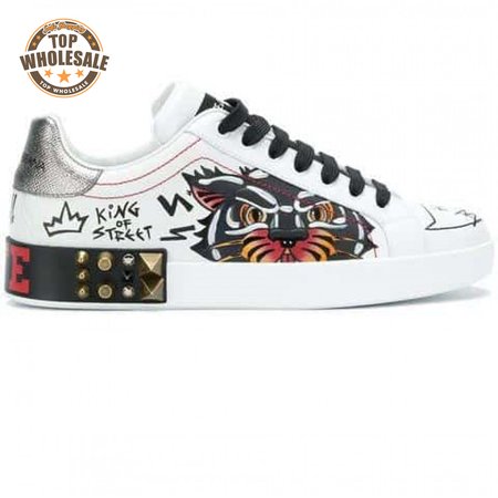 DOLCE & GABBANA PORTOFINO SNEAKERS WITH APPLIQU?S - DG19