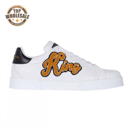 DOLCE & GABBANA PORTOFINO SNEAKERS WITH KING 1984 PATCHES - DG26