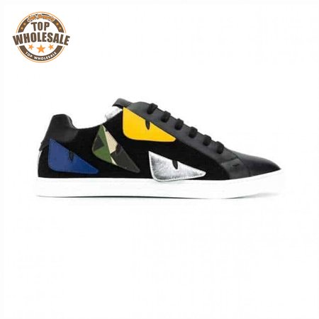 FENDI MONSTER EYES LOW-TOP TRAINERS SNEAKERS - FD05