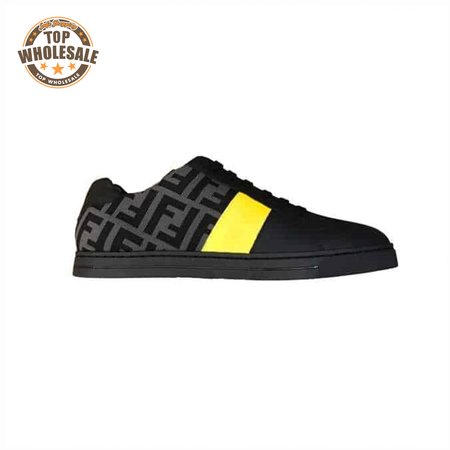 FENDI FF LOGO PRINT LOW-TOP SNEAKERS - FD18