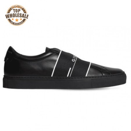 GIVENCHY MEN'S BLACK URBAN STREET LEATHER TRAINERS - GVC49