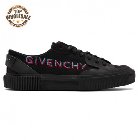 GIVENCHY BLACK SIGNATURE LIGHT TENNIS SNEAKER - GVC42
