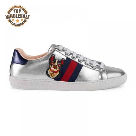 GUCCI METALLIC ACE EMBROIDERED SNEAKER - GC29