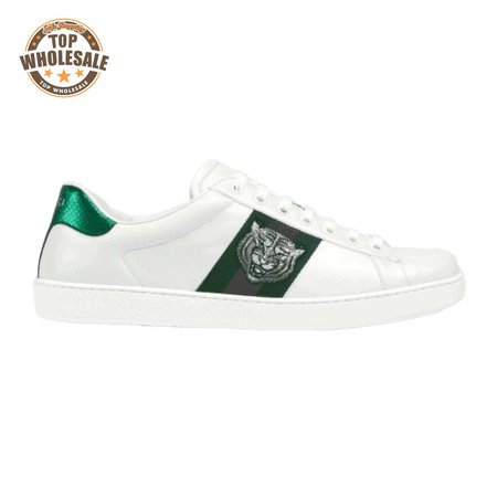 GUCCI TIGER ACE EMBROIDERED SNEAKER WHITE - GC27