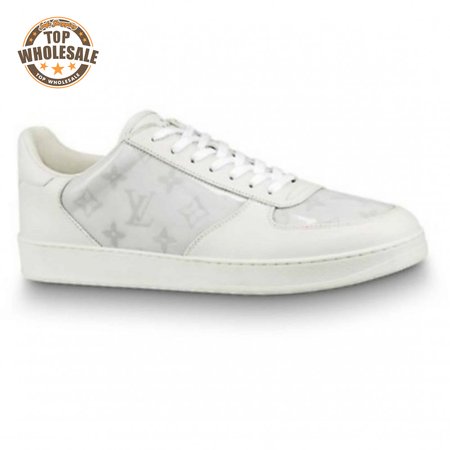 white monogram transparent rivoli sneaker - 40