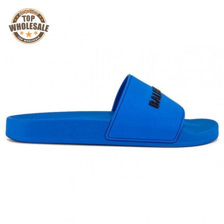 BALENCIAGA RUBBER LOGO POOL SLIDE SANDALS - BBS1